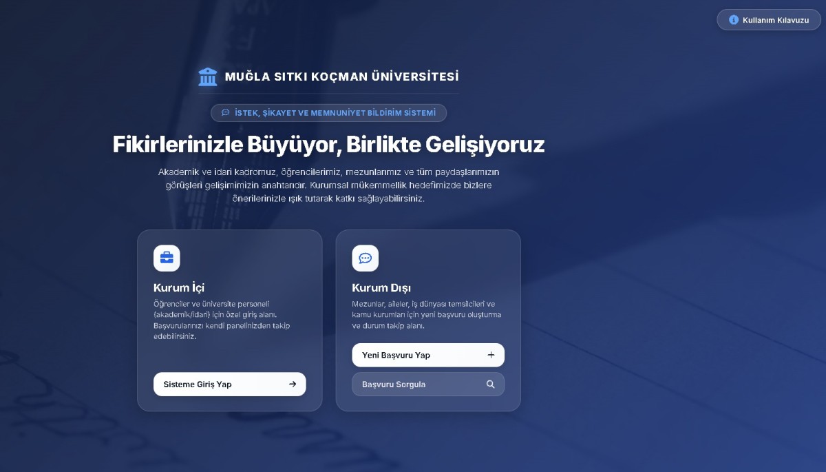 MSKÜ İstek, Şikayet ve Memnuniyet Bildirim Sistemi  Artık Kurum Dışı Paydaşların da Hizmetinde